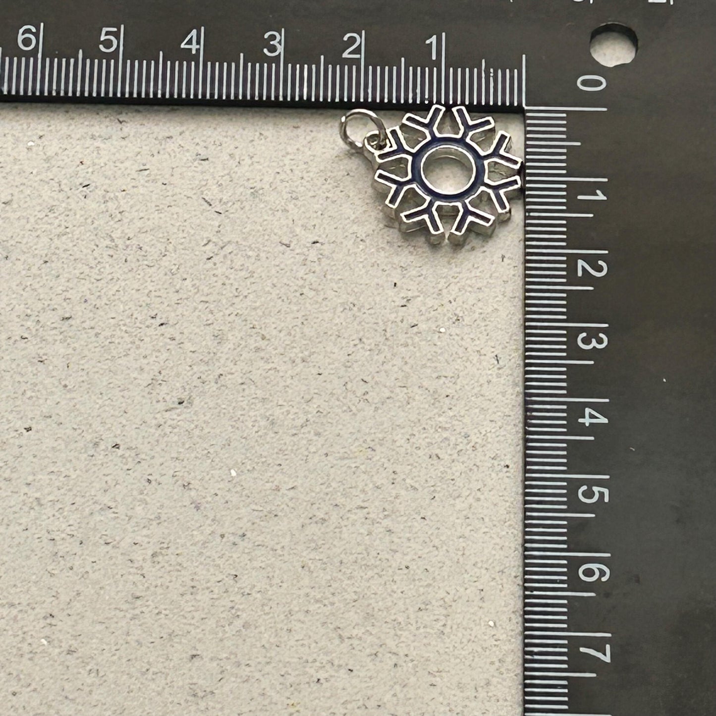 DIY Indigo Snowflake Charm Kit – Winter Planner Charms, Journal Decorations, Craft Supplies for Holiday, Customizable Snowflake Charms