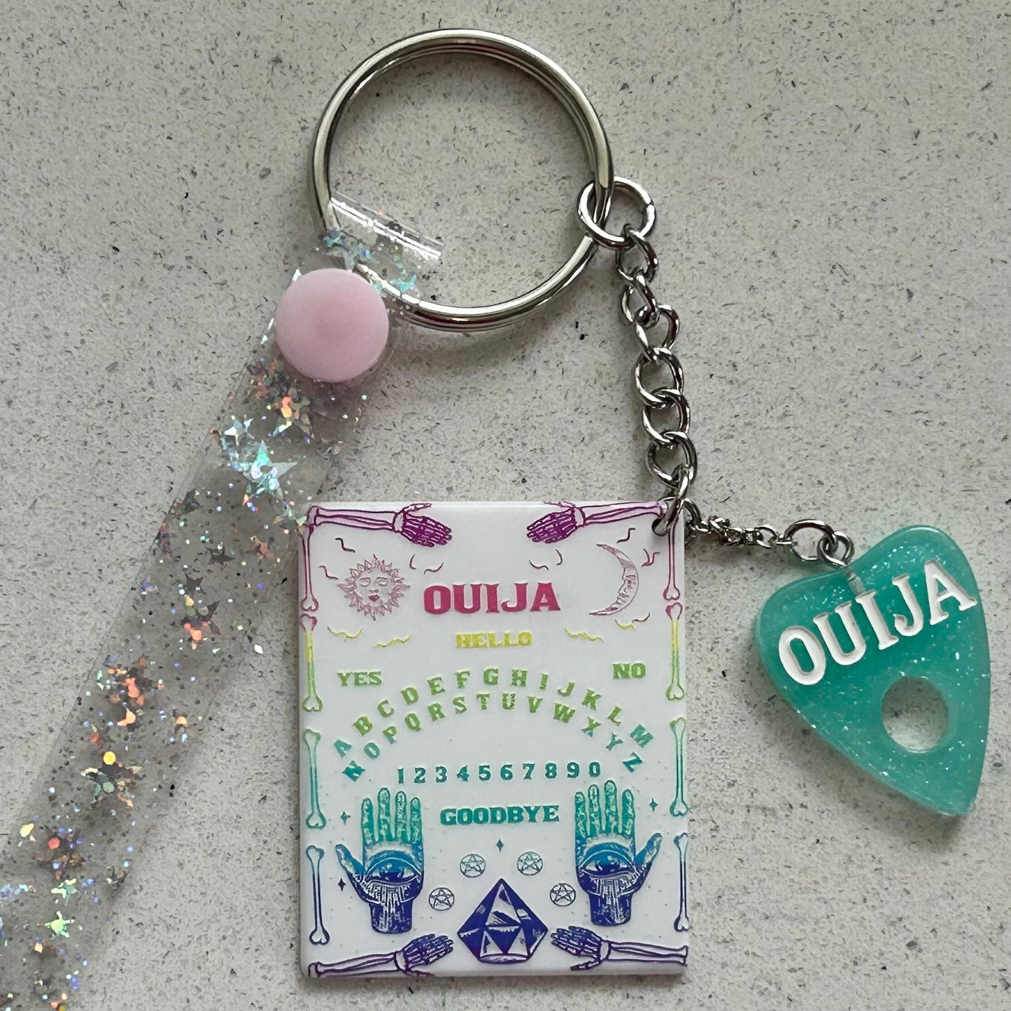 DIY Miniature Ouija Board Kit, White Ouija Craft Kit, Halloween DIY Project, Unique Spiritual Decor, Easy DIY Occult Craft, Handmade Pendant
