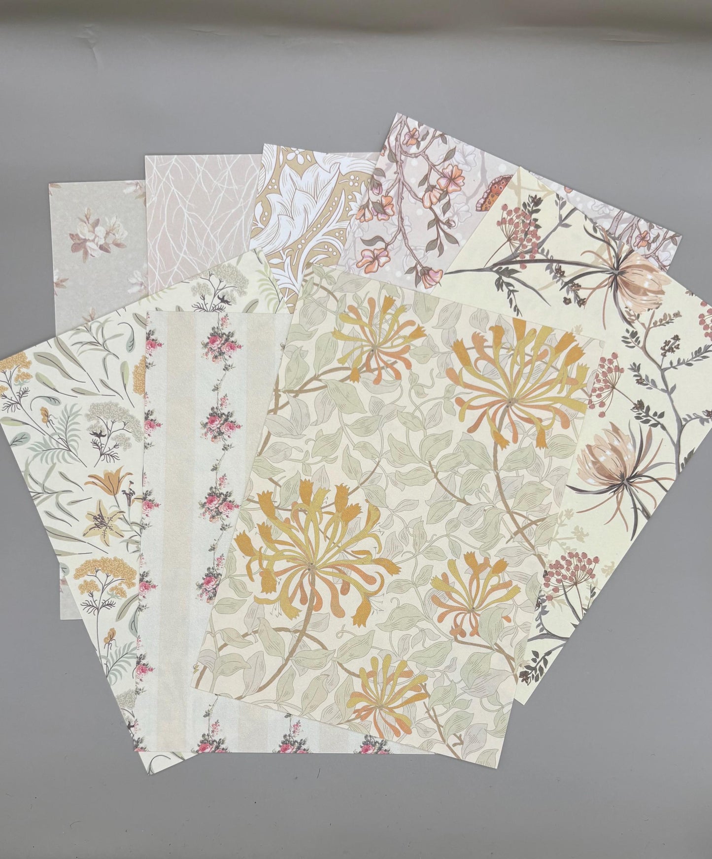 Floral Ephemera Stickers and Papers Bundle (Yellow)
