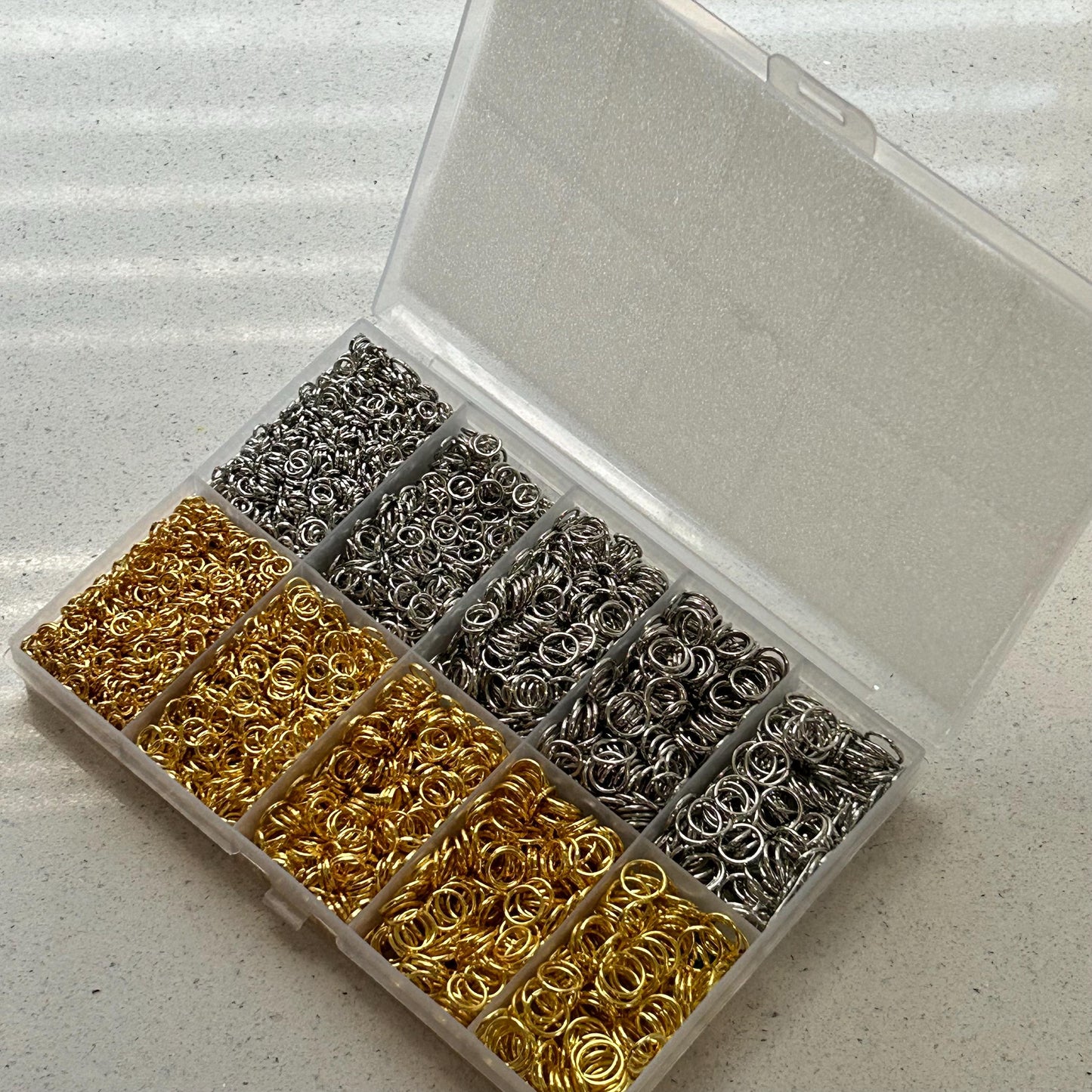 4,600 Silver and Gold Closed Jump Rings - Assorted Sizes (4mm-8mm) for Jewelry Making & Craft Supplies