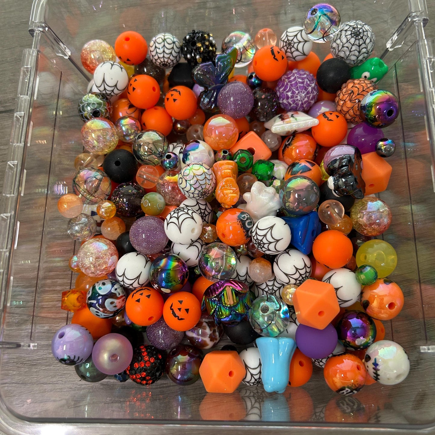 Halloween bead mix spooky DIY craft beads Assorted Beads holiday crafts kids craft