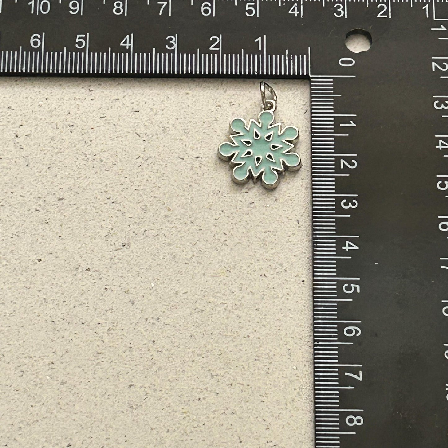 DIY Light Blue Snowflake Charm Kit – Winter Planner Charms, Journal Decorations, Craft Supplies for Holiday, Customizable Snowflake Charms