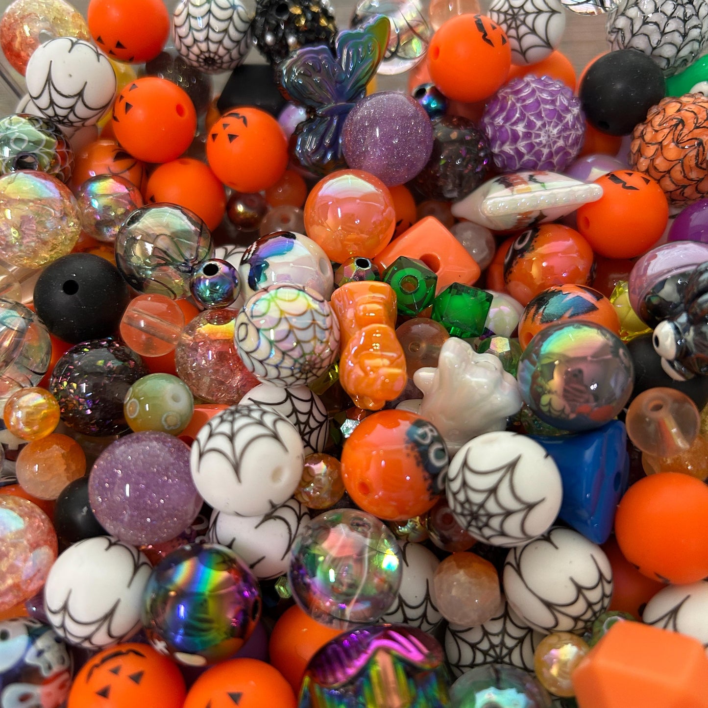 Halloween bead mix spooky DIY craft beads Assorted Beads holiday crafts kids craft