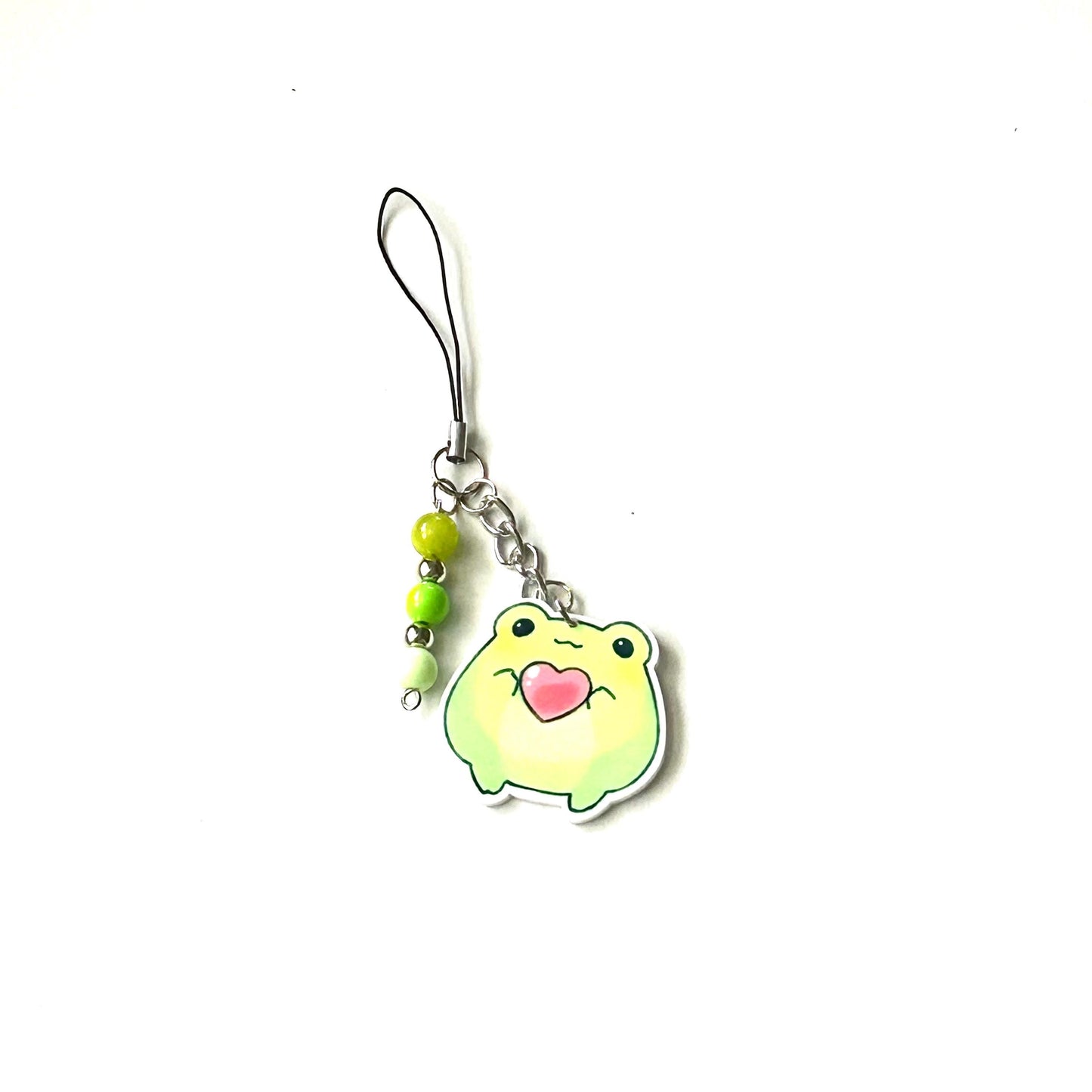 Kawaii Frog Phone Charm Adorable Acrylic Accessory