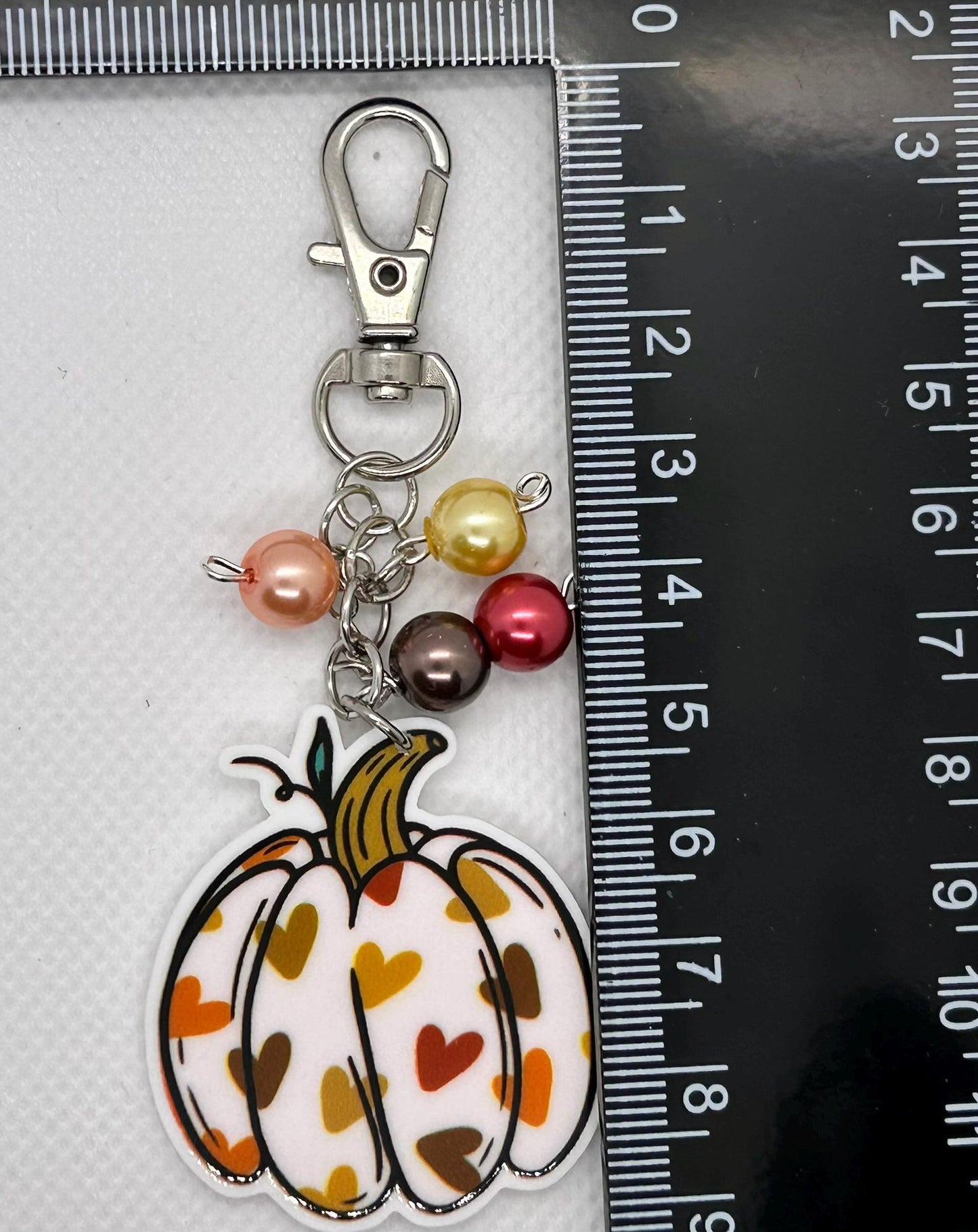 Autumn Pumpkin Charm, Fall Pumpkin Pendant, Fall Bead Charm, Handmade Pumpkin Jewelry, Halloween Charm, Autumn Craft Supplies, Pumpkin Charm