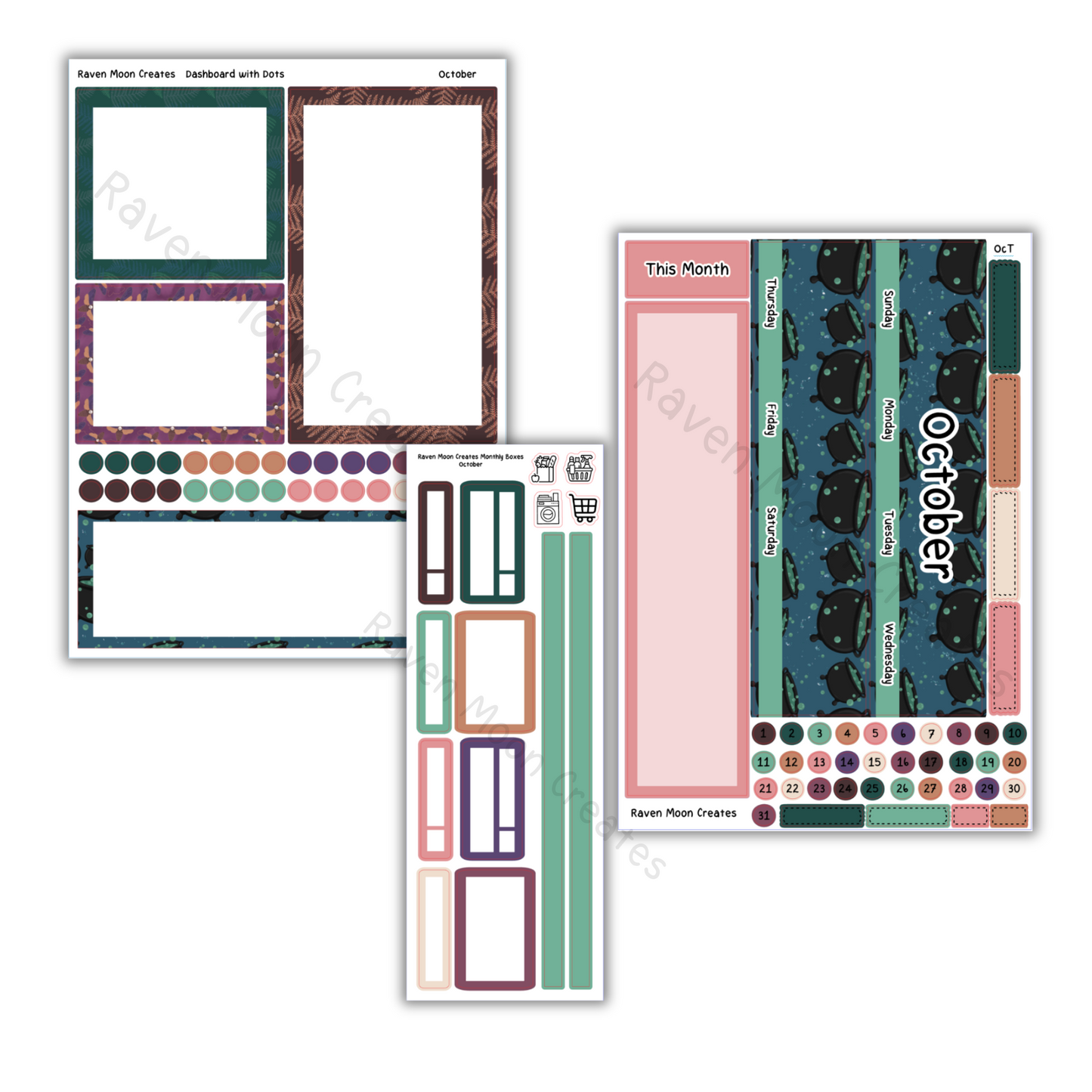 October Planner Sticker Kit | Fits Erin Condren Life Planner, Vertical Planners & Journals | Fall Monthly Layout