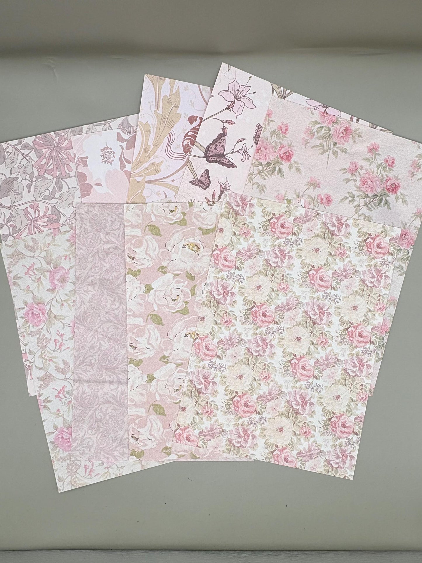 Floral Ephemera Stickers and Papers Bundle (Rouge)