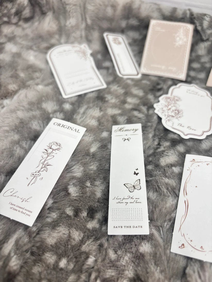 Elegant Floral Ephemera Pack for Planners & Journals - Vintage Flower Stickers, Botanical Paper Embellishments, Scrapbooking Supplies