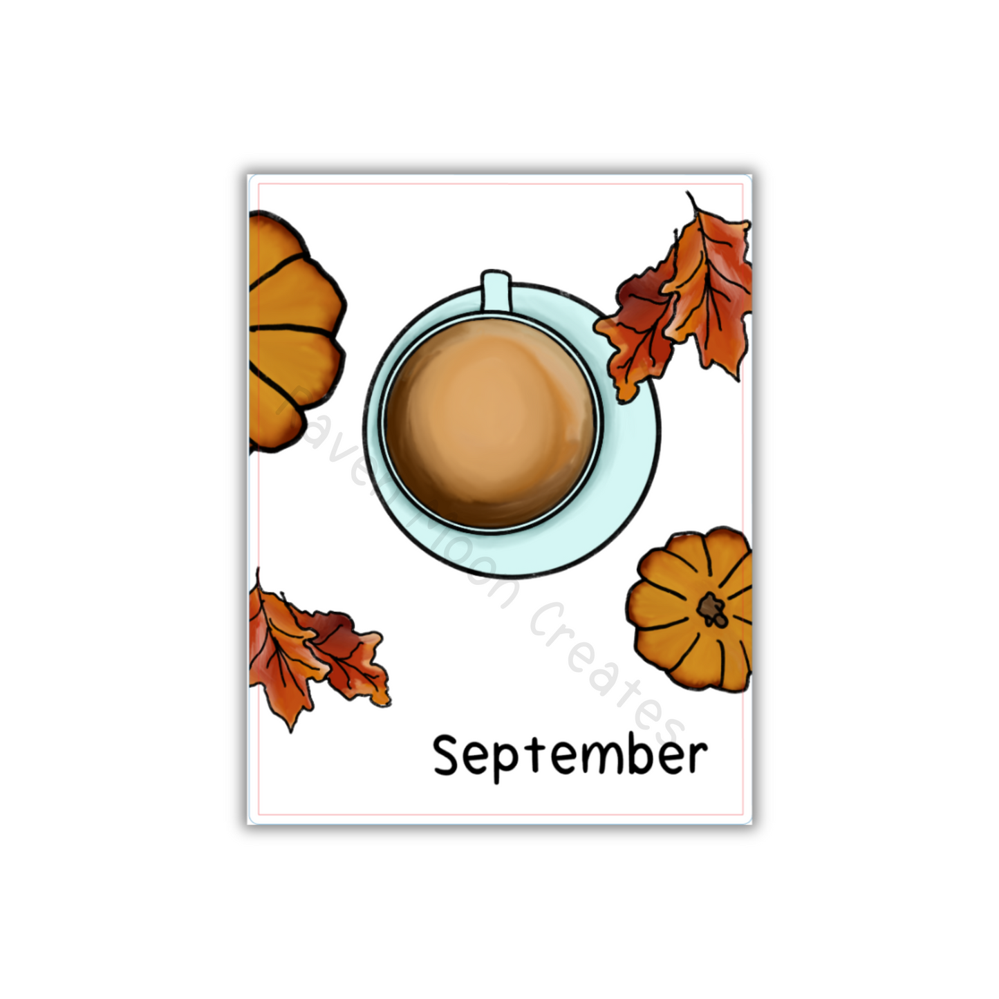 September Planner Sticker Kit | Fits Erin Condren Life Planner, Vertical Planners & Journals | Fall Monthly Layout | hand drawn