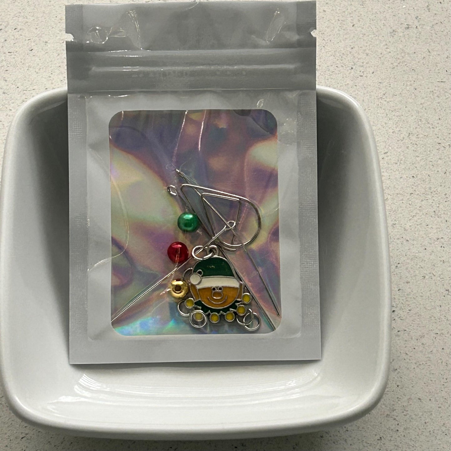 DIY Elf Charm Kit, Christmas Craft Kit, Holiday DIY Ornament, Cute Elf Pendant, Festive Christmas Craft, Easy Holiday Gift Idea