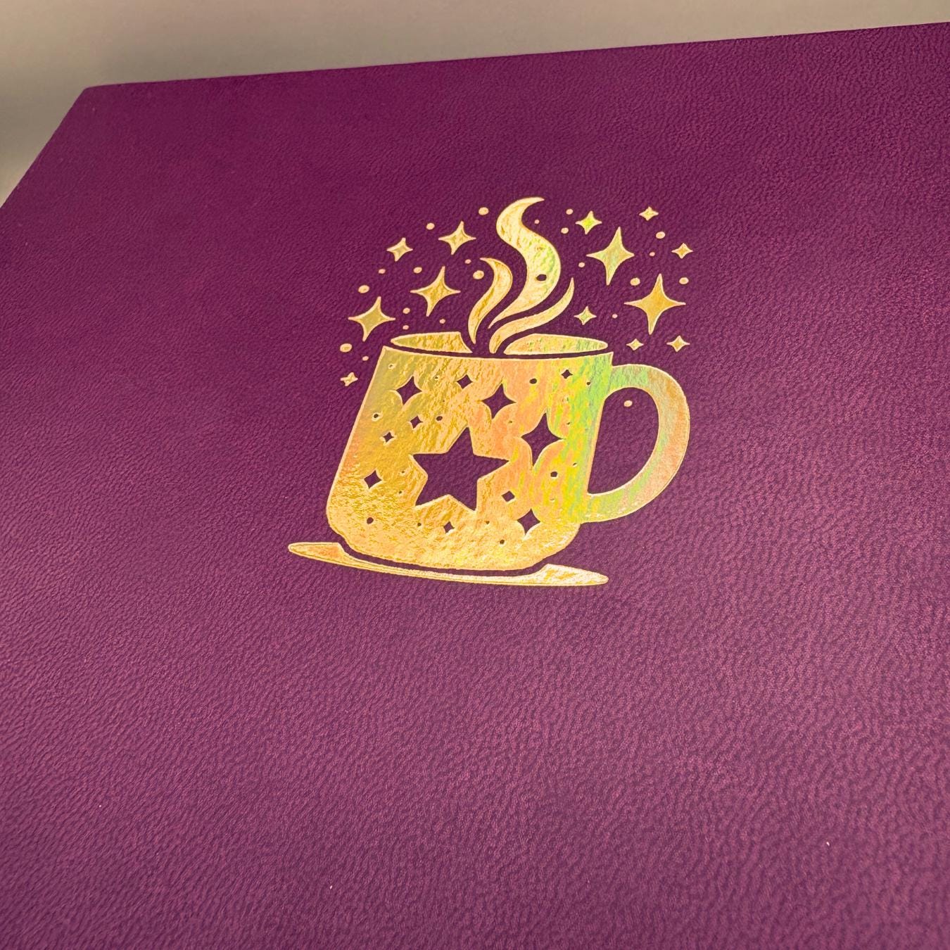 Mystical Mug Journal 160gsm Dot Grid | Premium Dot Grid Notebook | Perfect for Journaling, Sketching & Planning with Gold Holo foil