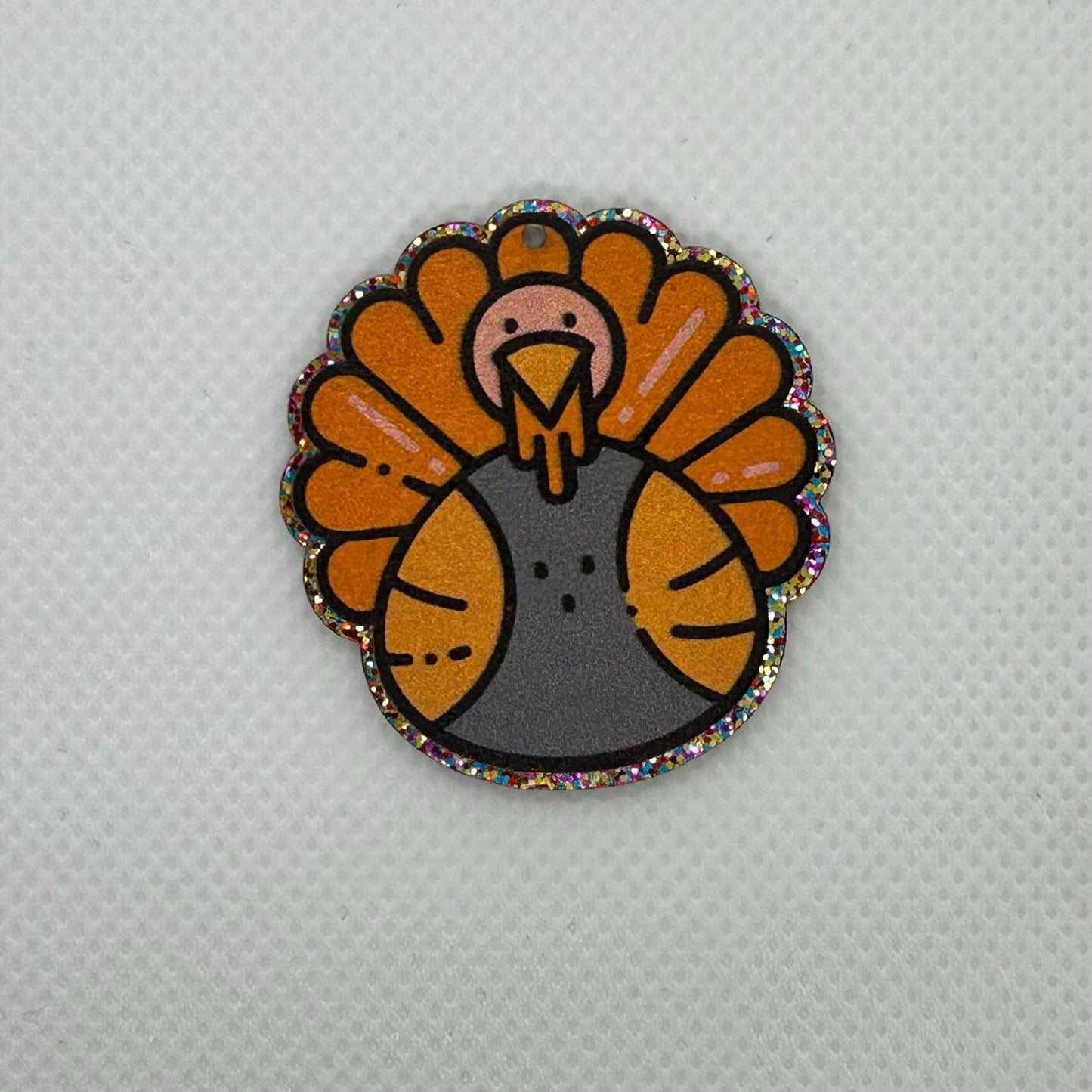 DIY Turkey Charm Kit, Thanksgiving Craft Kit, Fall DIY Project, Handmade Pendant, Autumn Charm, Thanksgiving Ornament, Unique Holiday Craft