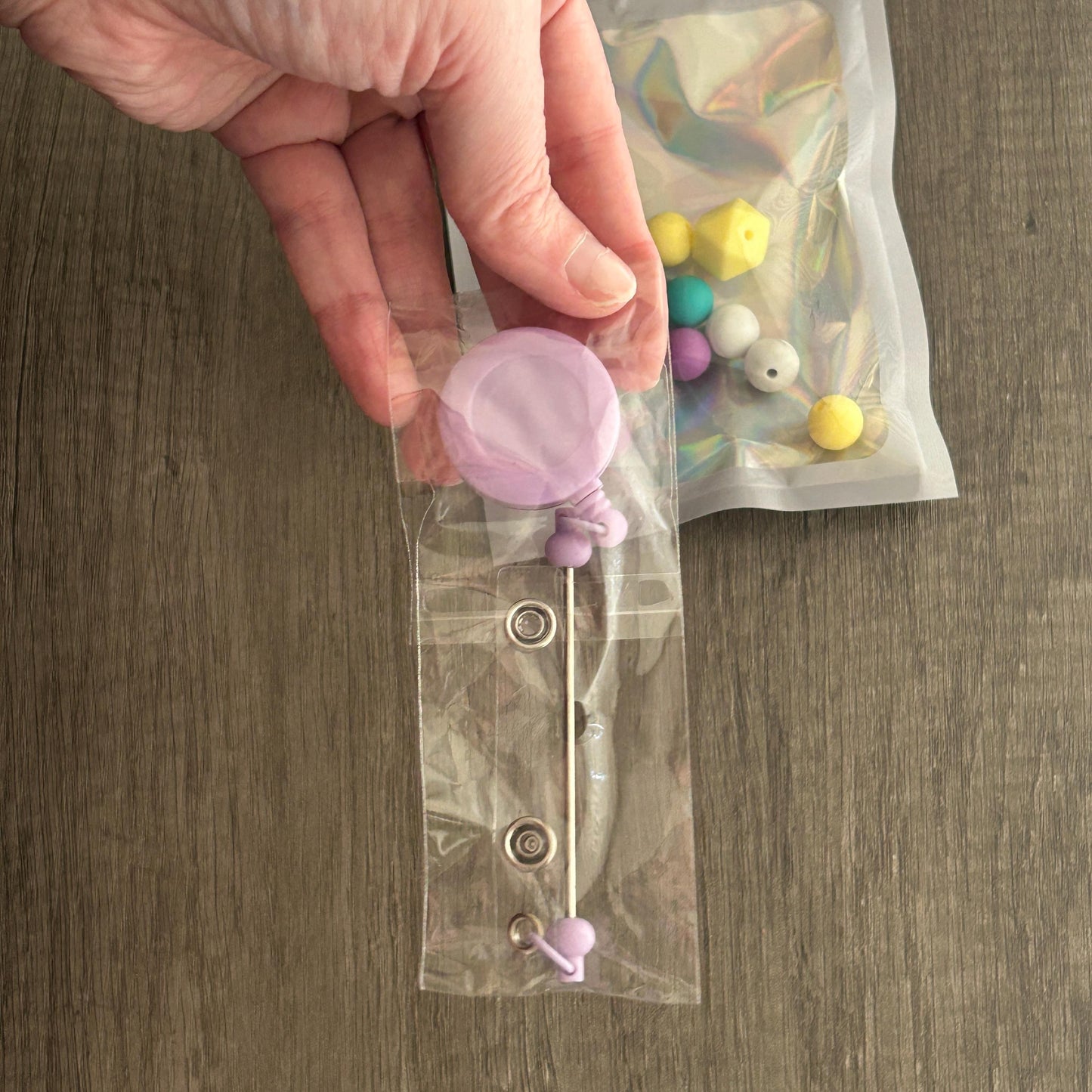 DIY Beadable Badge Reel Kit – Funny Work focal with Silicone Beads