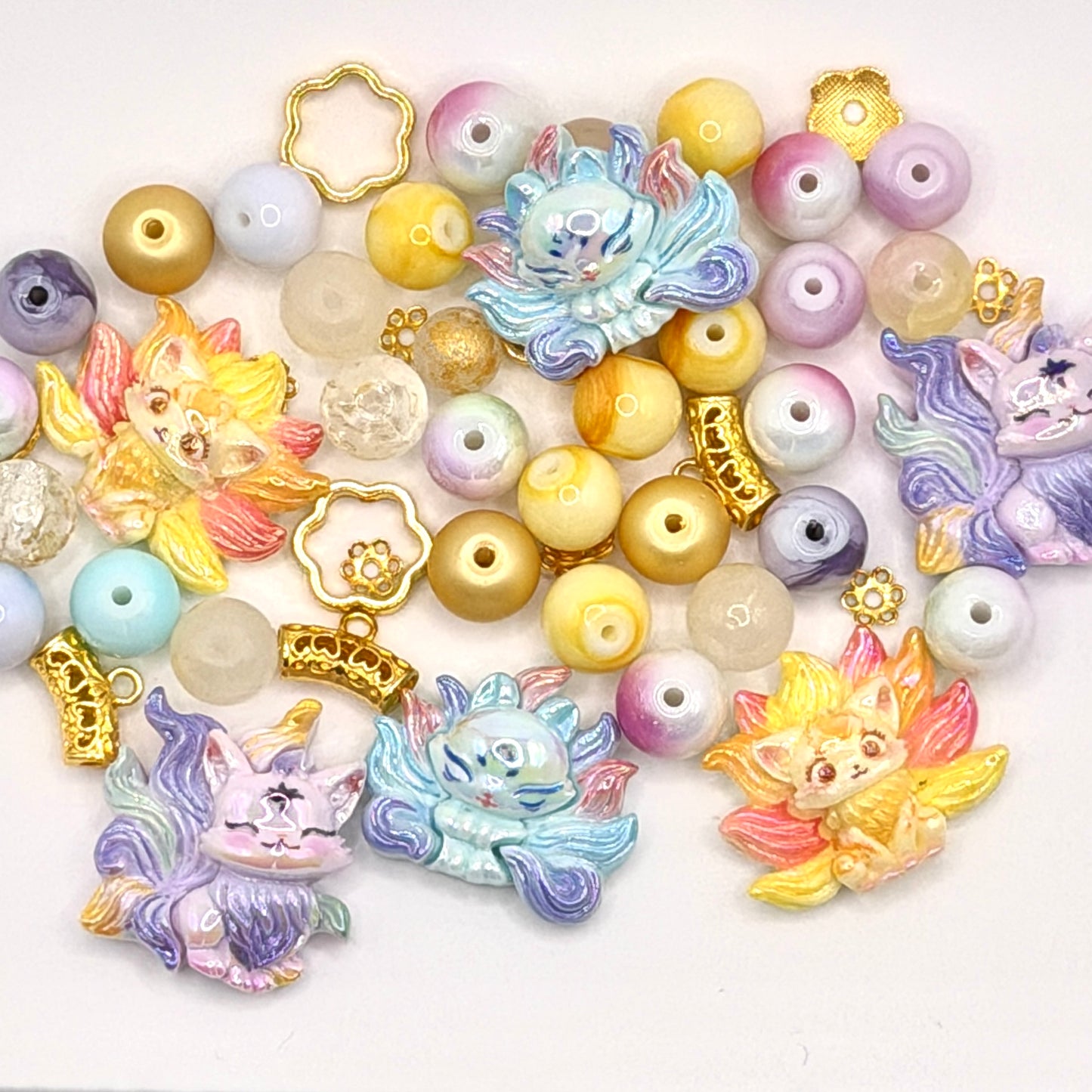 Kitsune dreams bead and charm mix for jewelry making
