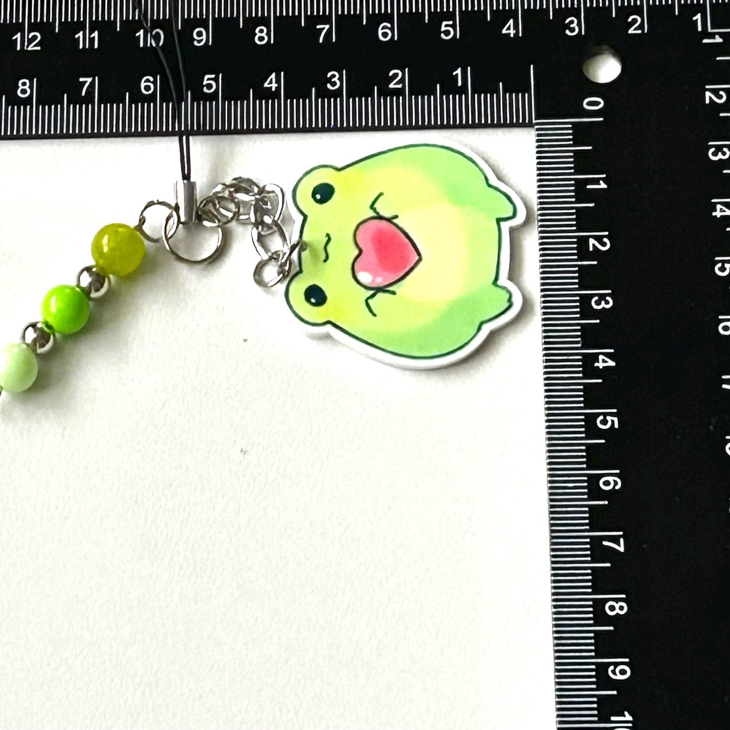 Kawaii Frog Phone Charm Adorable Acrylic Accessory