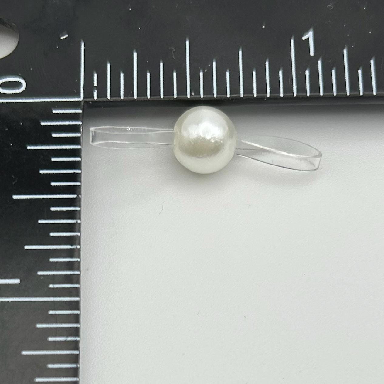 DIY Pearl Hair Kit – 8mm Faux Pearls with Clear Elastics for Braids, Buns, Weddings, Special Occasions – 5/15/25 Count