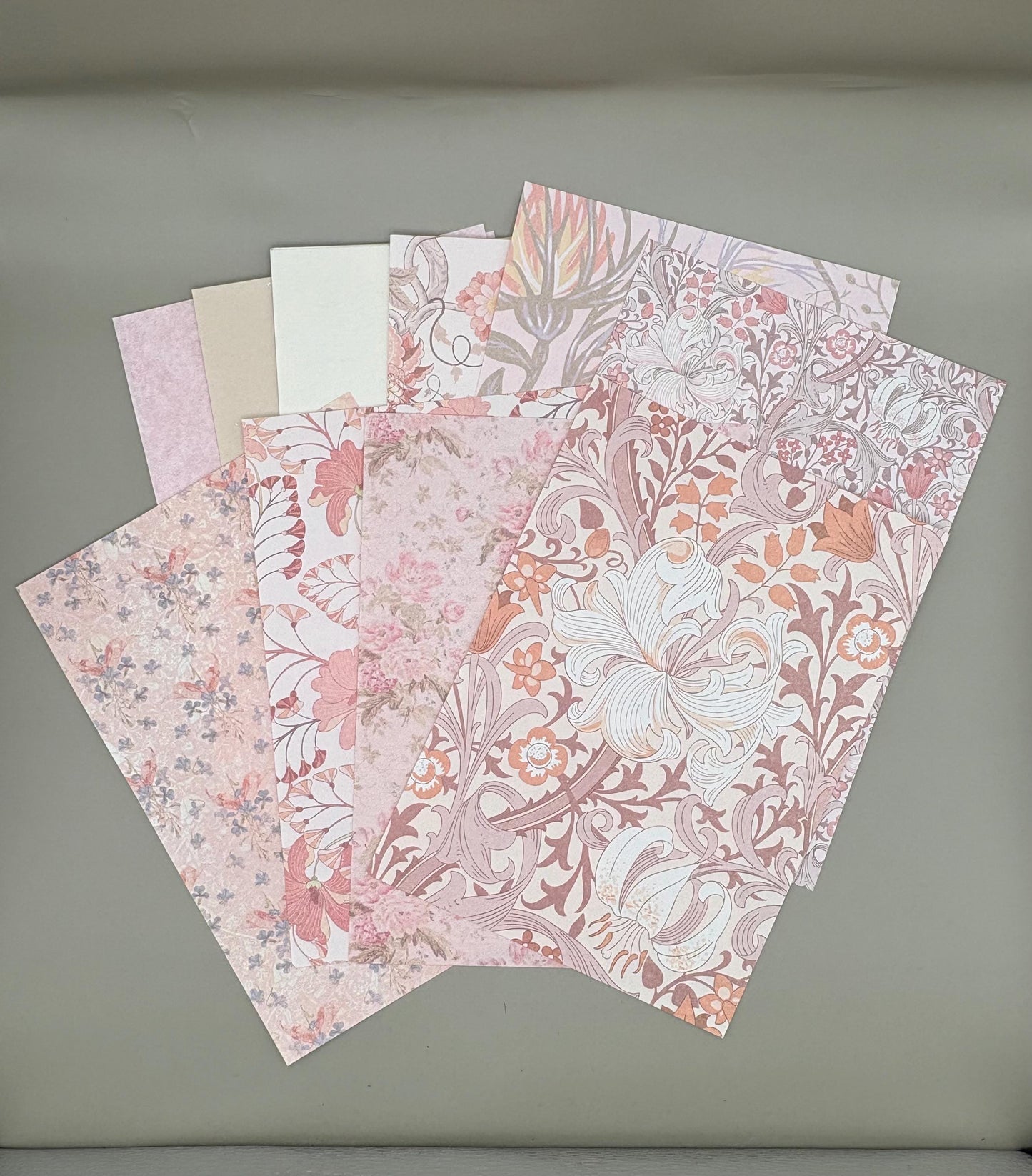 Floral Ephemera Stickers and Papers Bundle (Rouge)