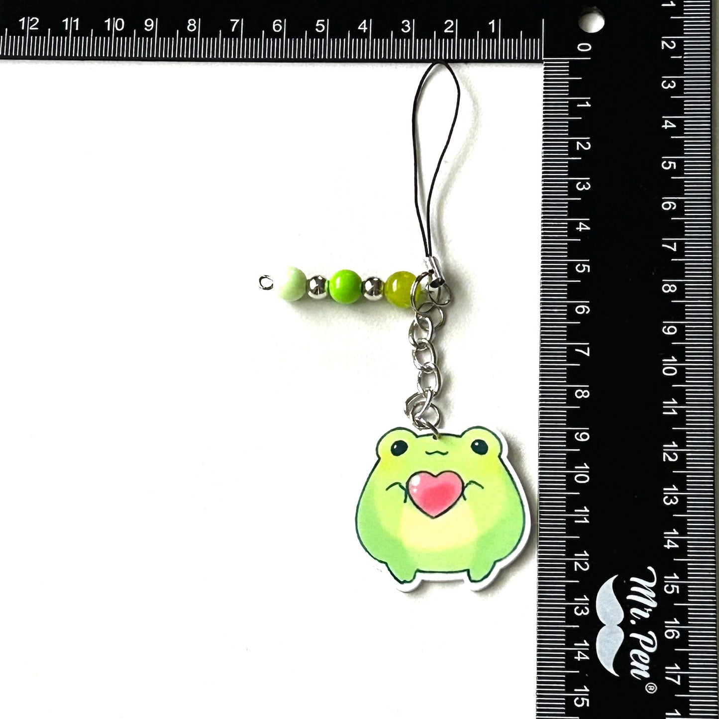 Kawaii Frog Phone Charm Adorable Acrylic Accessory