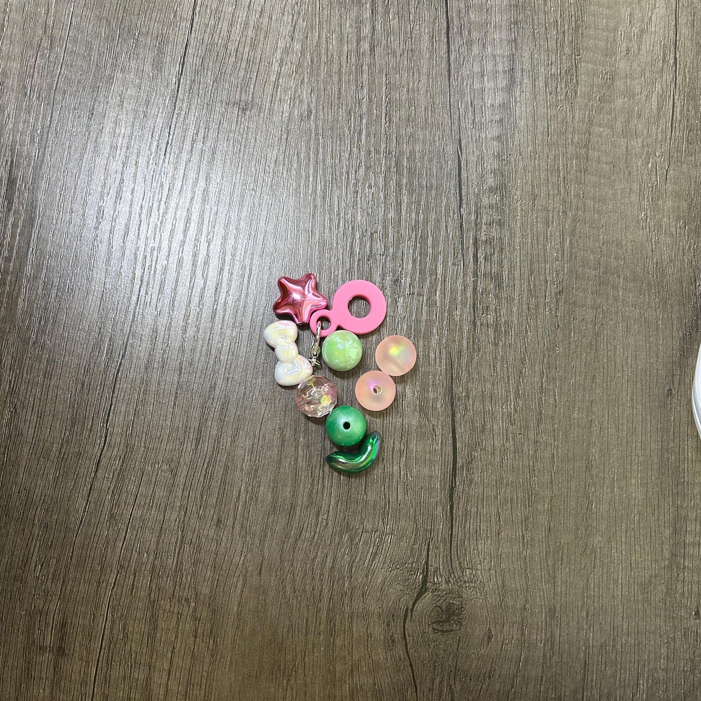 DIY flower power style Kit Silicone straw adapter acrylic flower bead, bow charm for beaded cup decorations