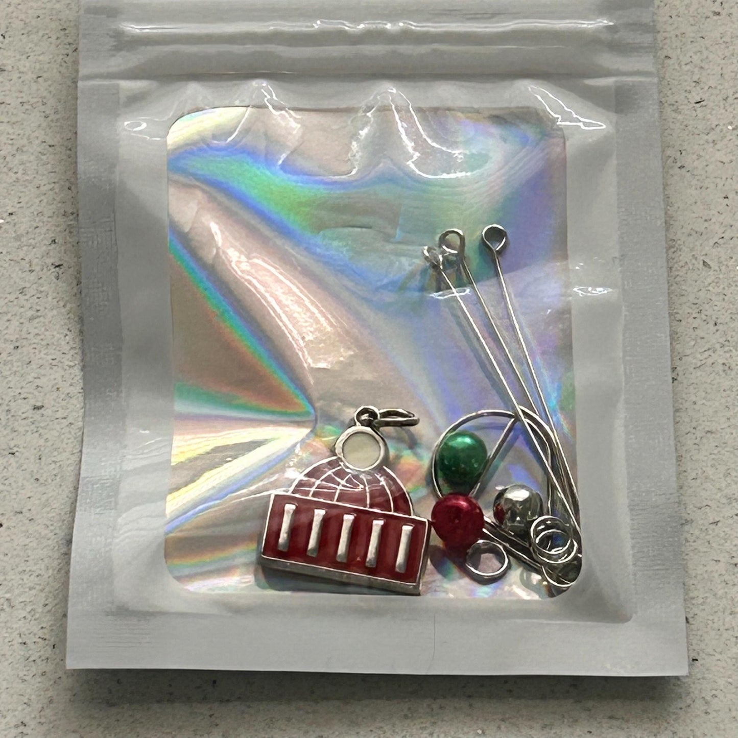 DIY Winter Cuffed Beanie Charm Kit – Planner Charms, Journal Decorations, Craft Supplies for Winter, Customizable Holiday Charms