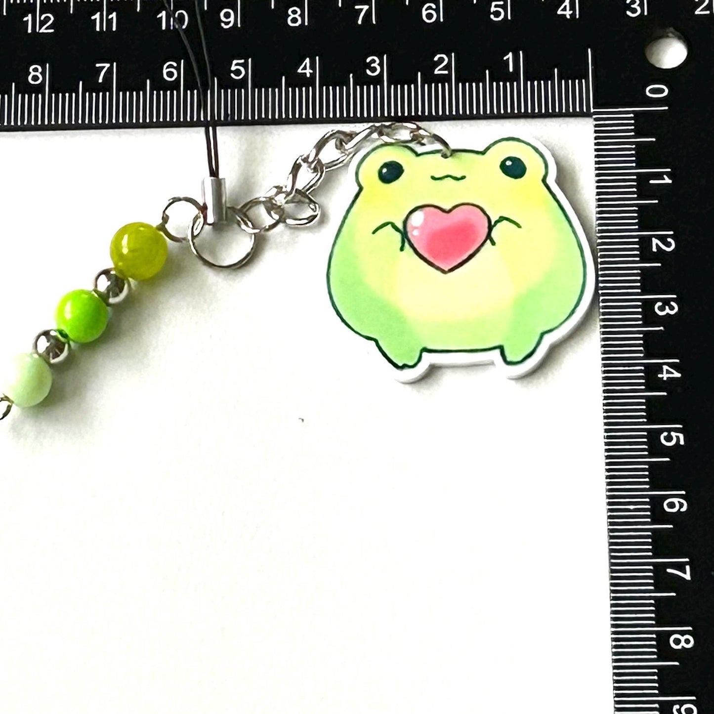 Kawaii Frog Phone Charm Adorable Acrylic Accessory
