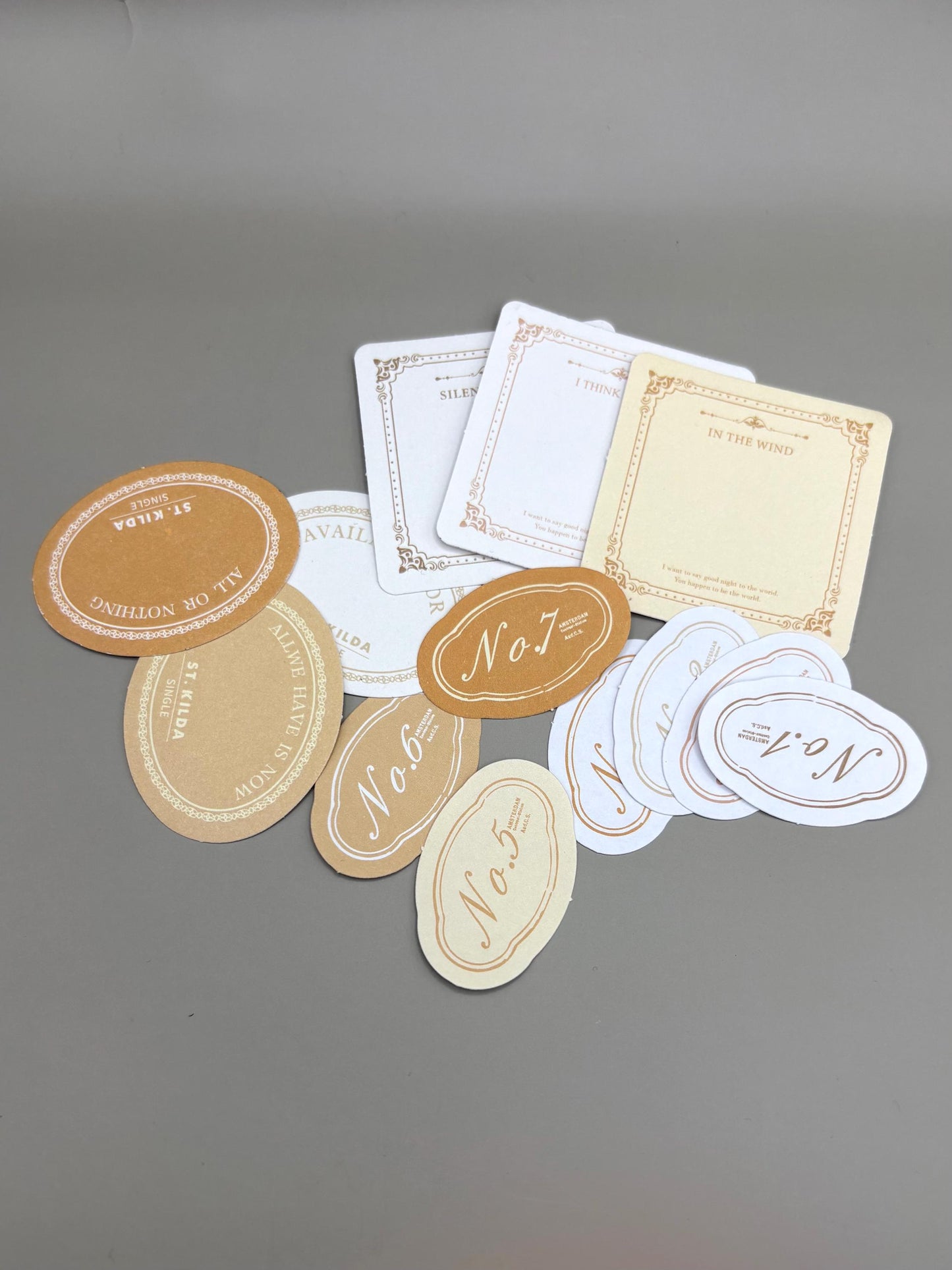 Floral Ephemera Stickers and Papers Bundle (Yellow)
