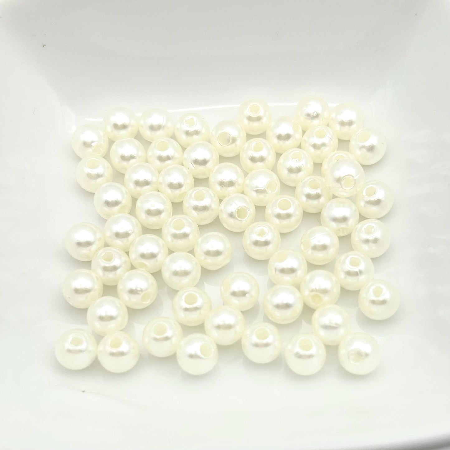 DIY Pearl Hair Kit – 8mm Faux Pearls with Clear Elastics for Braids, Buns, Weddings, Special Occasions – 5/15/25 Count