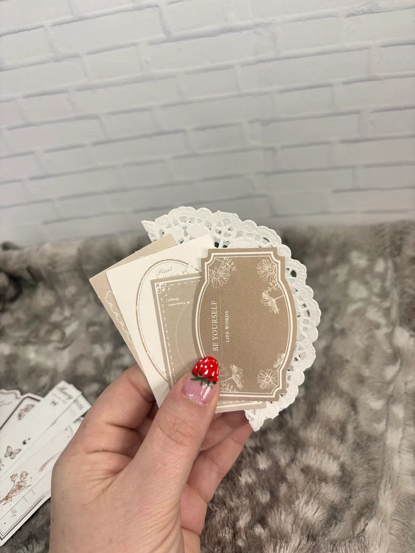 Elegant Floral Ephemera Pack with Add-Ons for Planners & Journals Vintage Flower Sticker, Botanical Paper Embellishment, Scrapbooking Supply