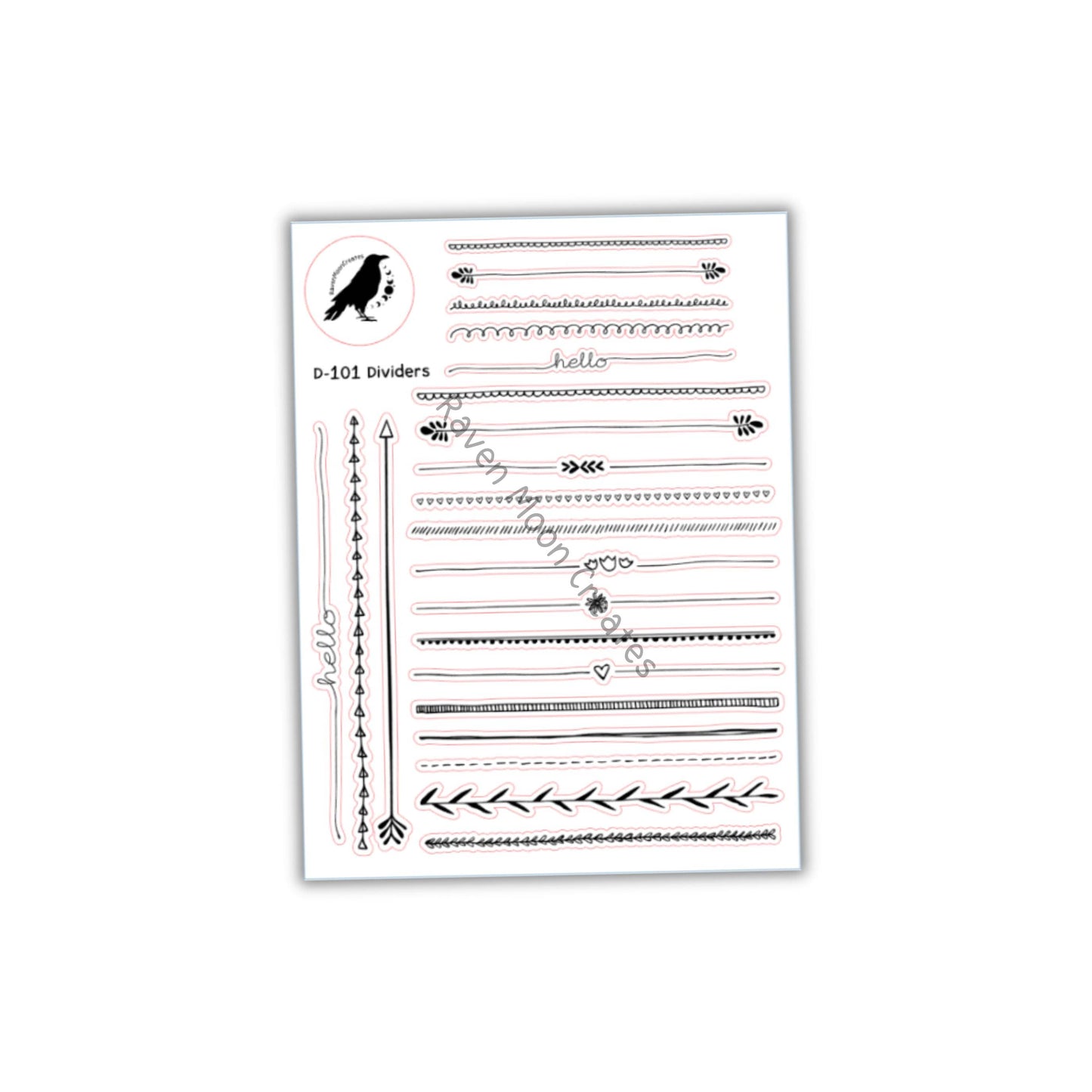 Divider Stickers for Planners and Journals | Stylish & Functional Organizers D-101