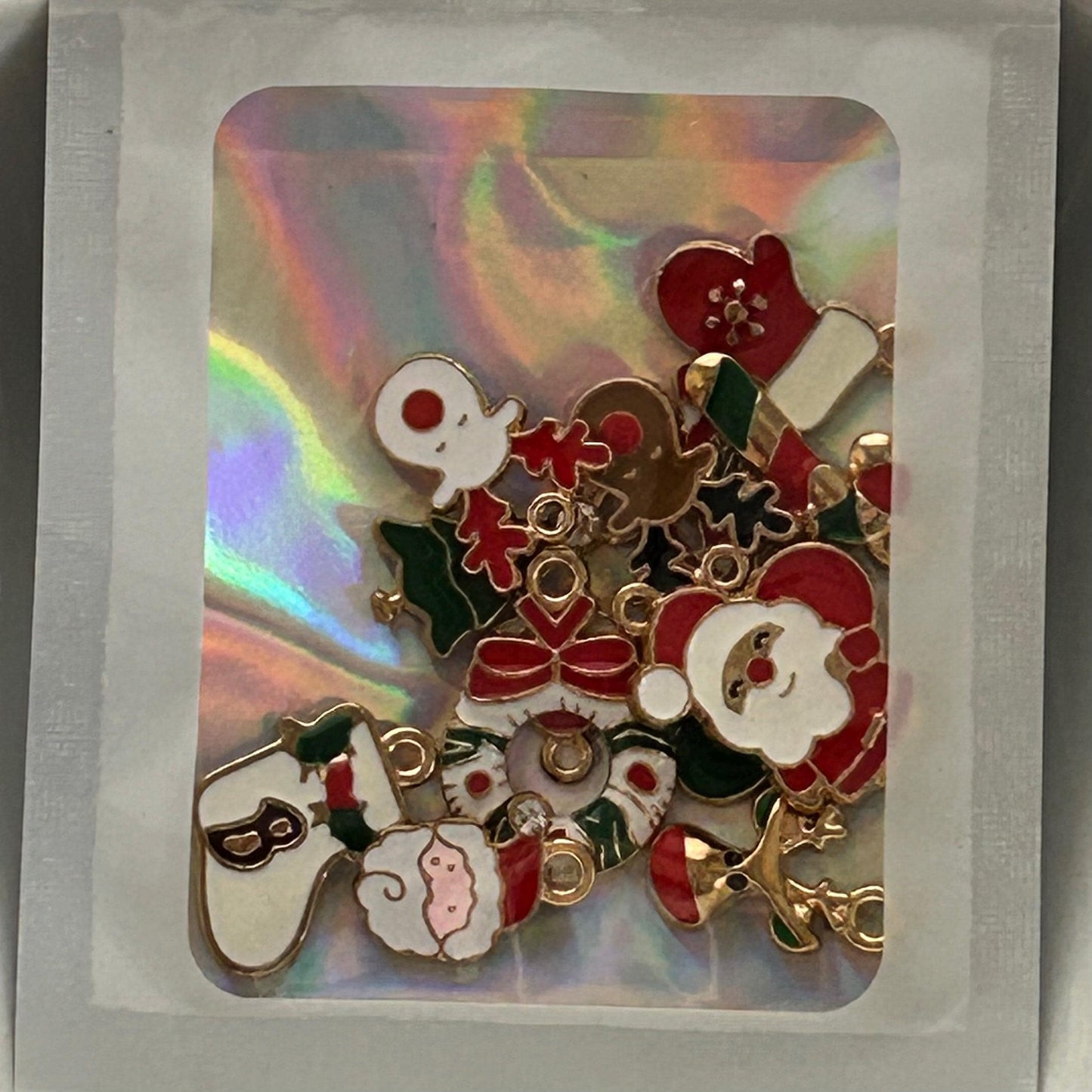 13 Pcs Gold Enamel Holiday Charms | Festive Planner & Journal Accessories | DIY Craft Set for Gifts and Decorations