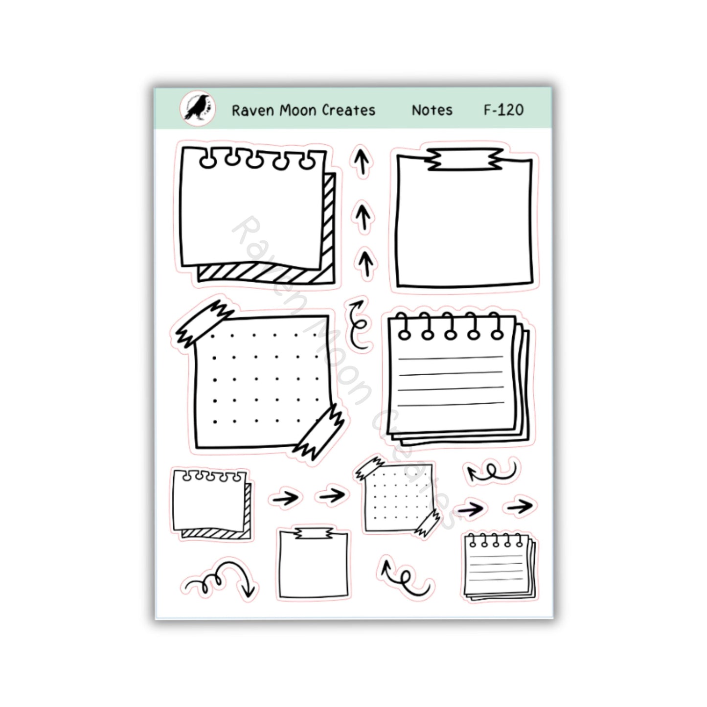 Note Stickers | Planner and Journal | Productivity F-120