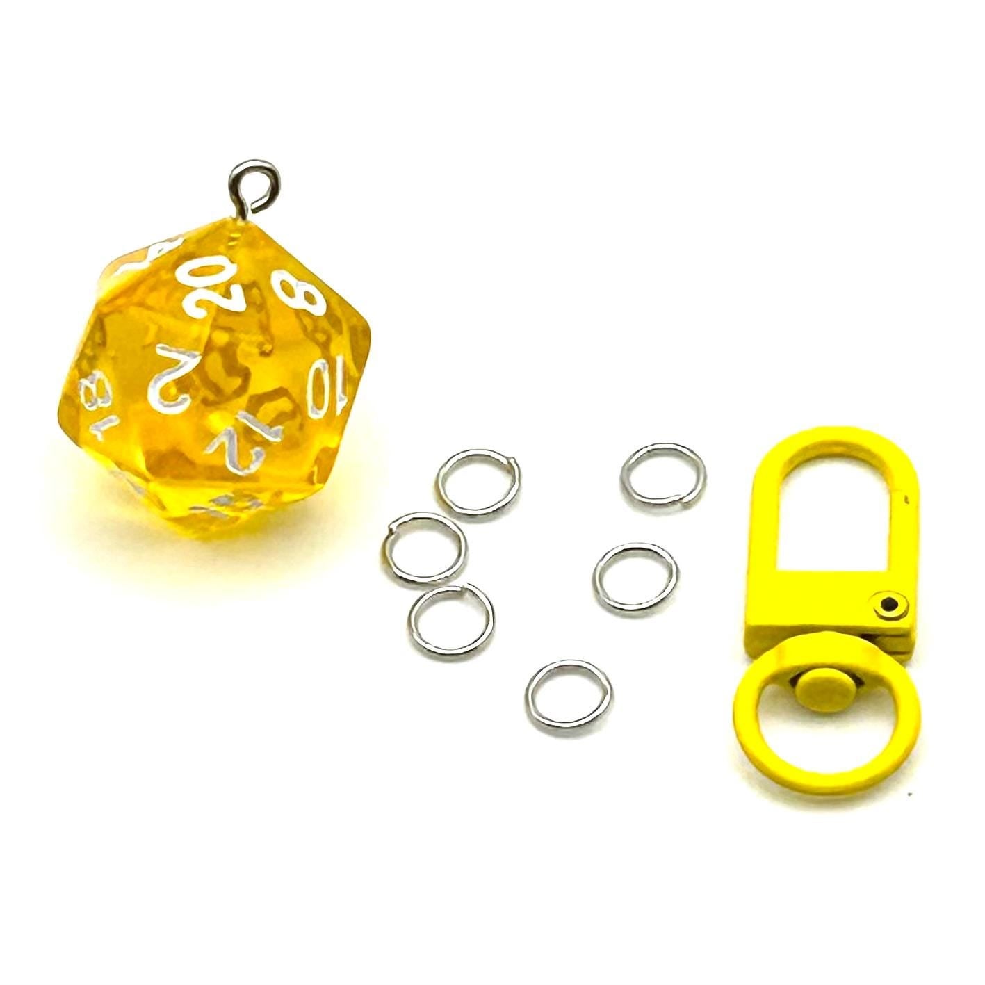 DIY D20 Dice DND inspire Charm Kit - Geeky Gift Tabletop Gaming Craft Project