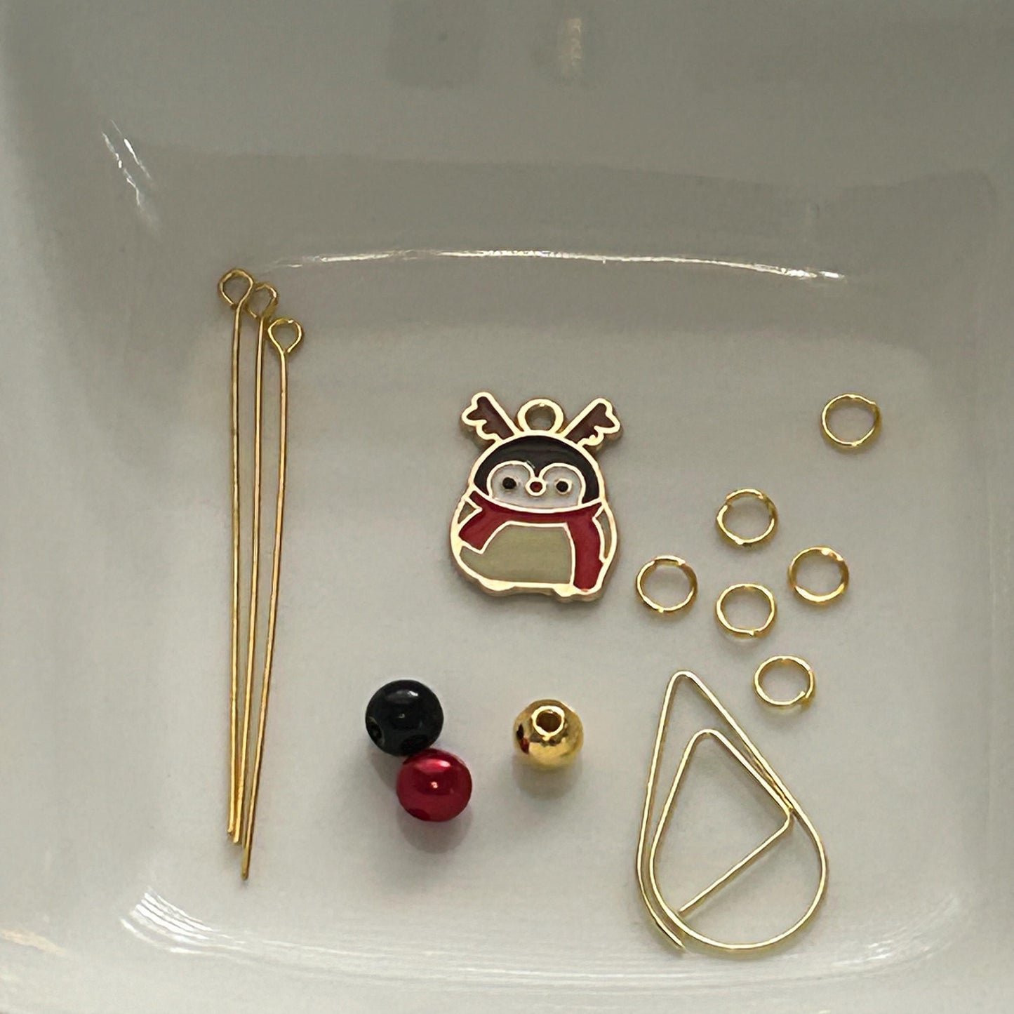 DIY Winter Chubby Penguin Charm Kit – Winter Planner Charms, Journal Decorations, Craft Supplies for Holiday, Customizable Penguin Charms