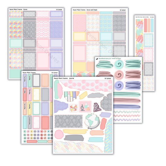 School Planner Sticker Kit | Cozy Fall Stickers for Journals & Planners | Seasonal Autumn Sticker Sheets | Back to School Vibes