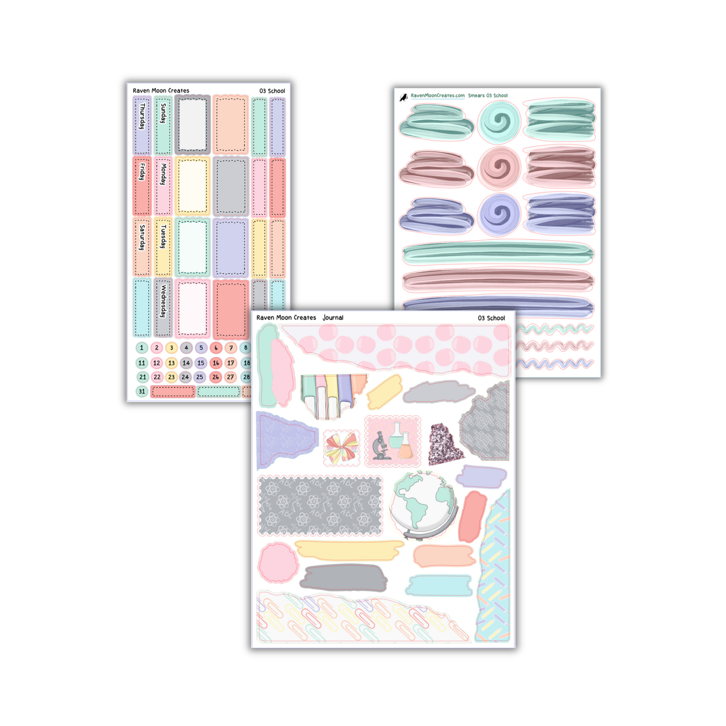 School Planner Sticker Kit | Cozy Fall Stickers for Journals & Planners | Seasonal Autumn Sticker Sheets | Back to School Vibes