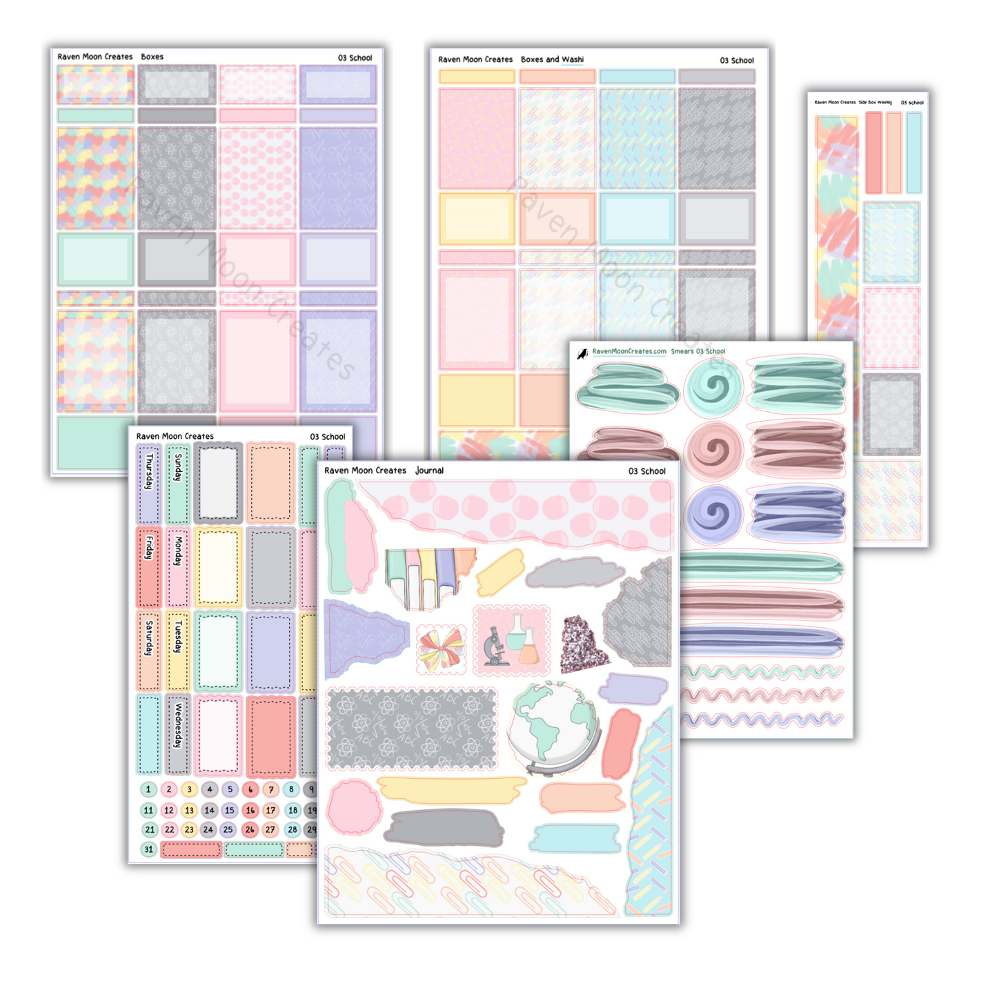 School Planner Sticker Kit | Cozy Fall Stickers for Journals & Planners | Seasonal Autumn Sticker Sheets | Back to School Vibes