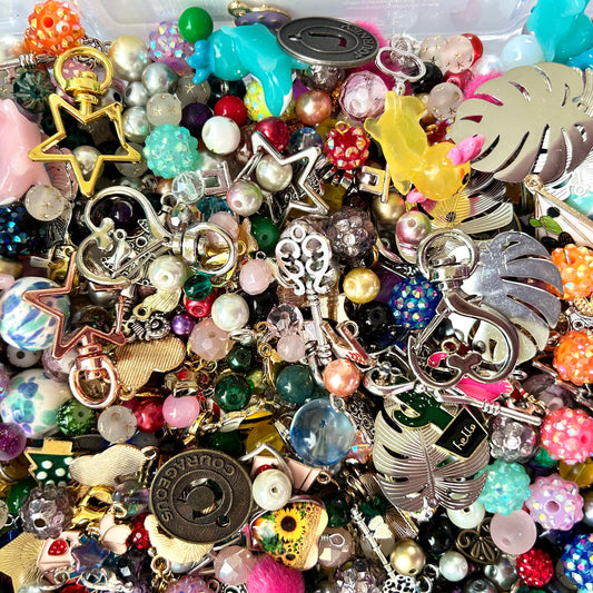 Mystery Scoops Bead & Charm Mix - Trendy DIY Jewelry Making Supplies, Assorted Beads, Charms, Pendants for Crafts