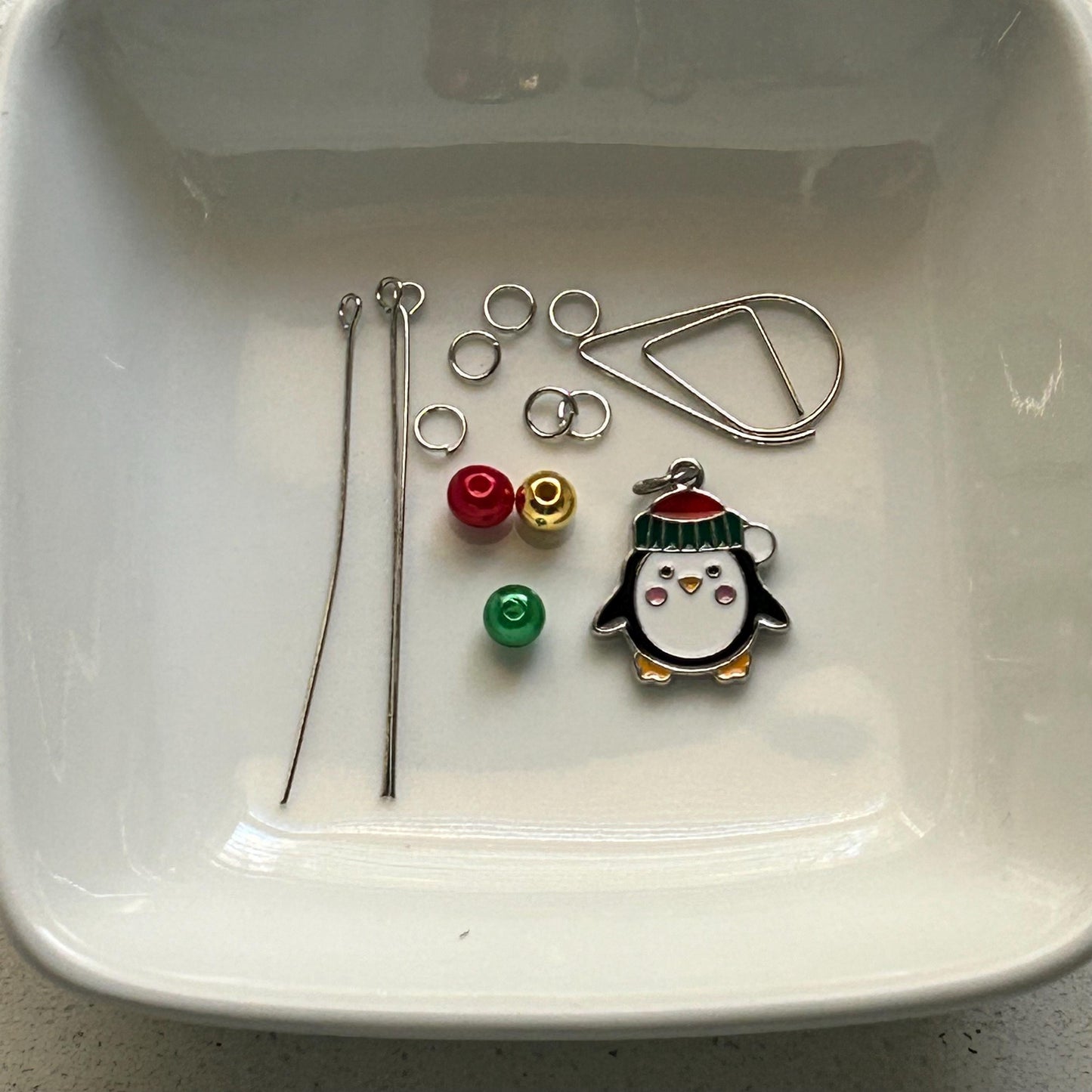 DIY Holiday Penguin Charm Kit – Winter Planner Charms, Journal Decorations, Craft Supplies for Christmas, Customizable Penguin Charms