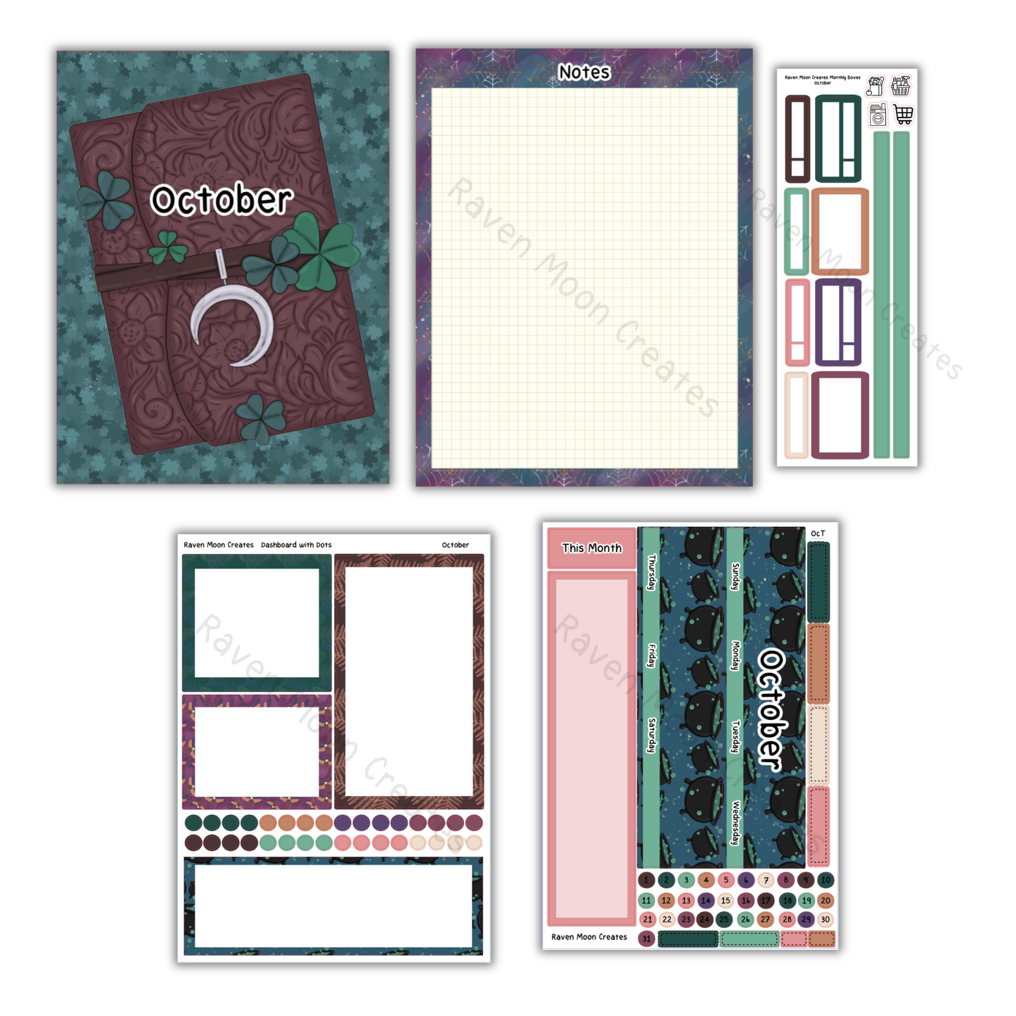 October Planner Sticker Kit | Fits Erin Condren Life Planner, Vertical Planners & Journals | Fall Monthly Layout