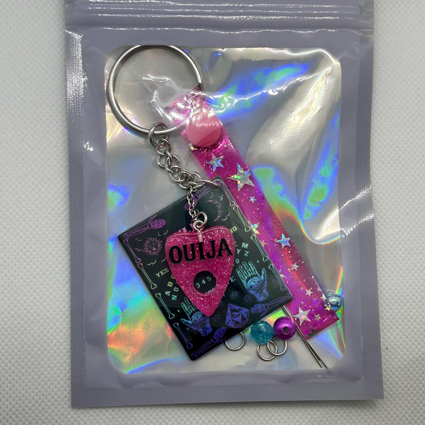 DIY Miniature Ouija Board Kit, Planchette Craft Kit, Halloween DIY Project, Unique Occult Decor, Spiritual Craft Kit, Handmade Pendant