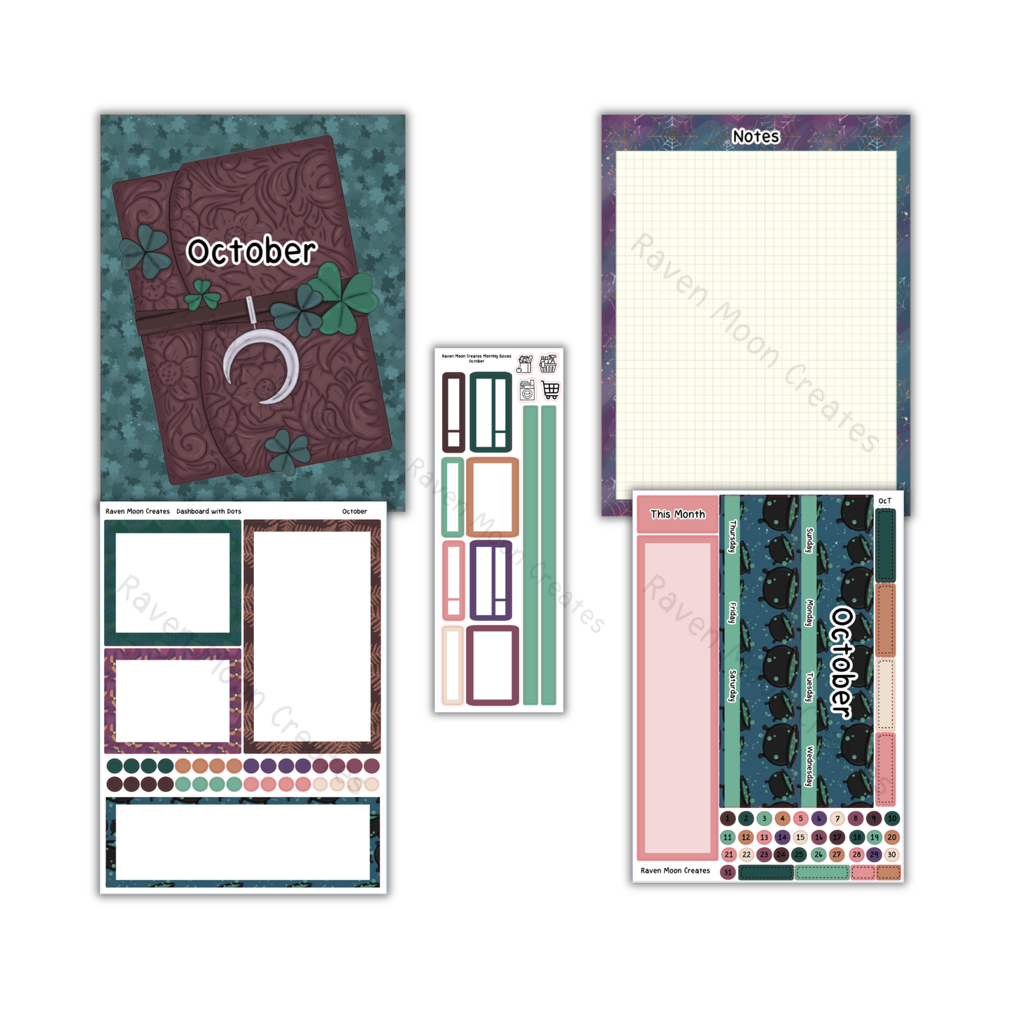 October Planner Sticker Kit | Fits Erin Condren Life Planner, Vertical Planners & Journals | Fall Monthly Layout