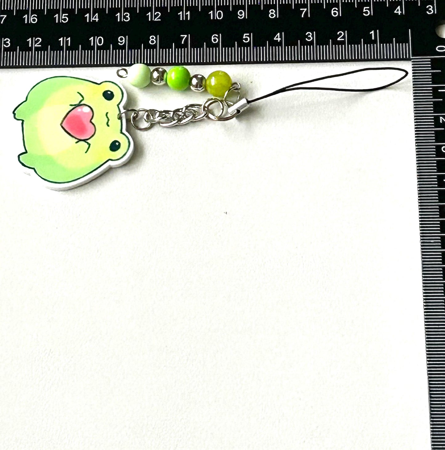 Kawaii Frog Phone Charm Adorable Acrylic Accessory