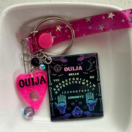 DIY Miniature Ouija Board Kit, Planchette Craft Kit, Halloween DIY Project, Unique Occult Decor, Spiritual Craft Kit, Handmade Pendant