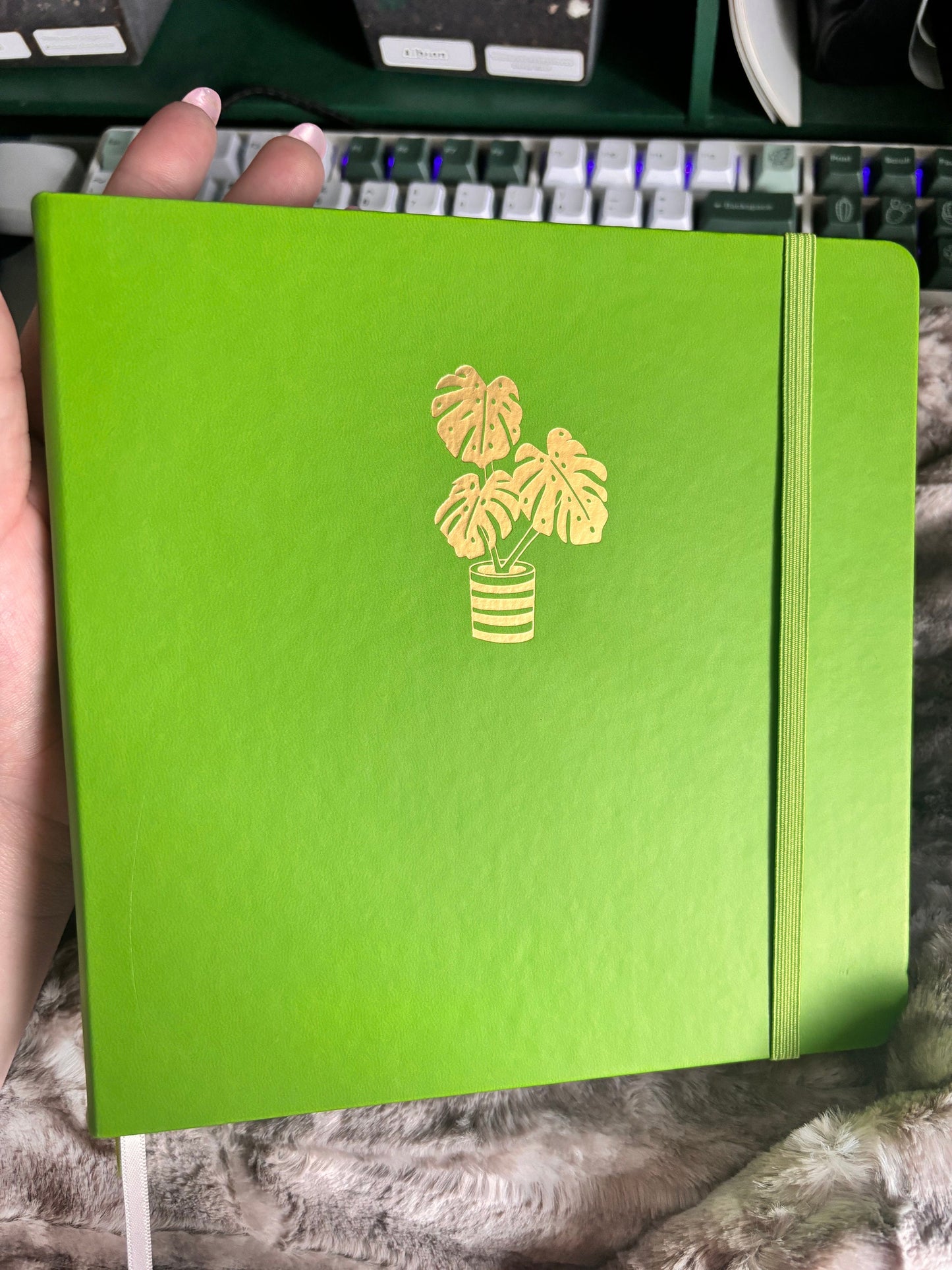 Square Journal 160gsm Dot Grid - Monstera | Botanical Dot Grid Notebook | Perfect for Journaling, Sketching & Planning