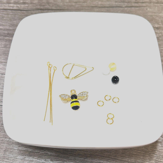 DIY Bumble Bee Charm Kit –Planner Charms, Journal Decorations, Craft Supplies, Summer DIY Bee Kit