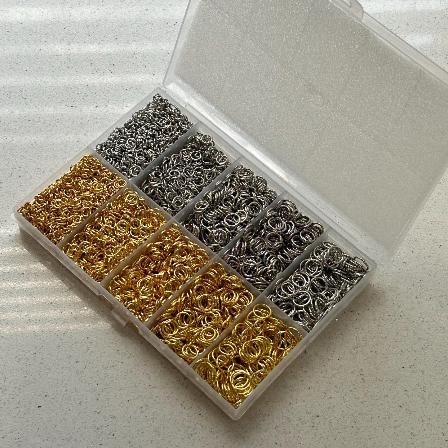 4,600 Silver and Gold Closed Jump Rings - Assorted Sizes (4mm-8mm) for Jewelry Making & Craft Supplies