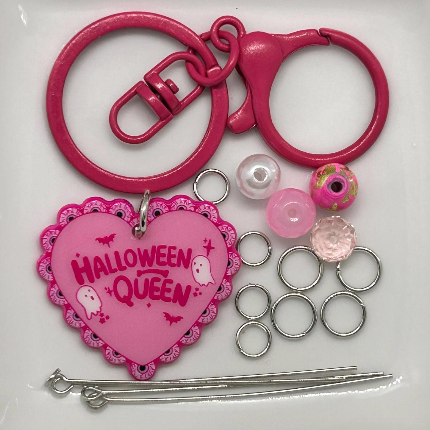 DIY Pink Halloween Pumpkin Kit, Spooky Craft Kit, Halloween Decor DIY, Handmade Pumpkin Ornament, Unique Fall Project, Easy Halloween Craft