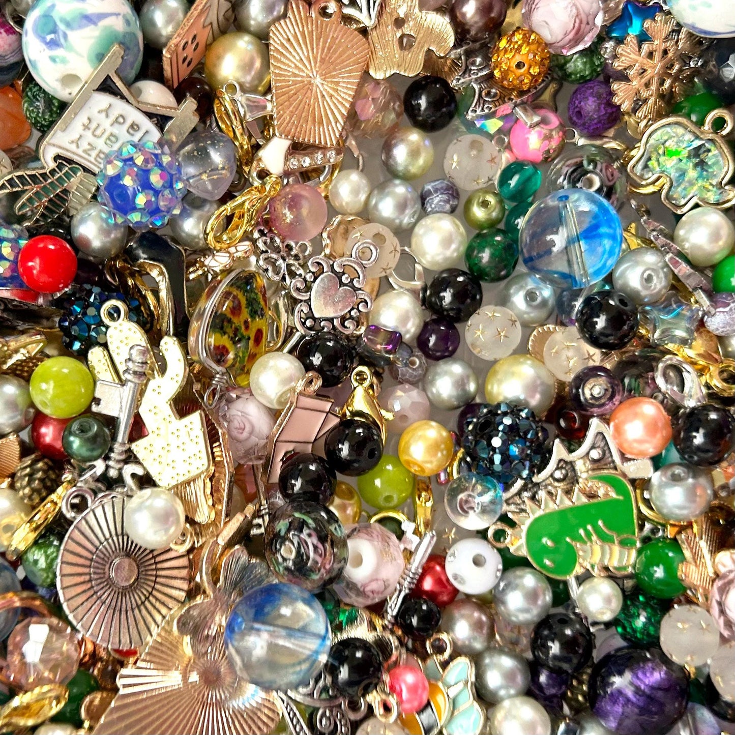 Mystery Scoops Bead & Charm Mix - Trendy DIY Jewelry Making Supplies, Assorted Beads, Charms, Pendants for Crafts