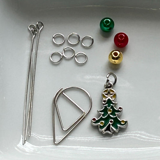DIY Colored Christmas Tree Charm Kit, Holiday Craft Kit, Festive Ornament, Easy DIY Holiday Project, Handmade Christmas Pendant, Gift Idea