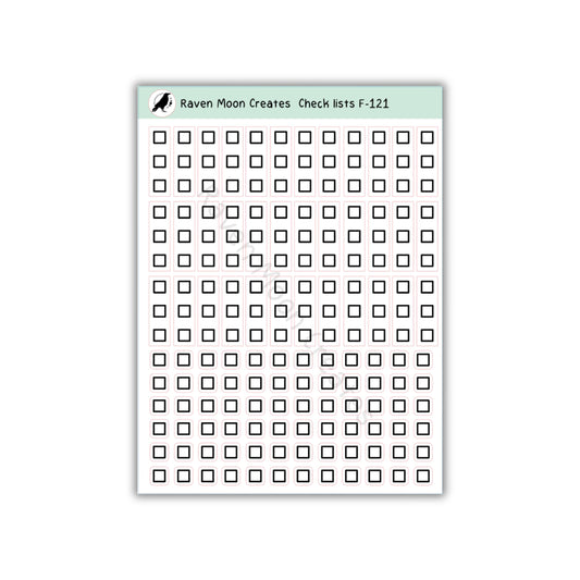 Checklist Stickers | Planner and Journal Stickers | Productivity Stickers F-121